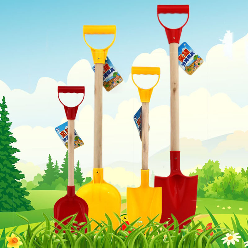 儿童沙滩铲子 雪铲工具 夏日 戏水沙滩玩具 木杆铲小号批发