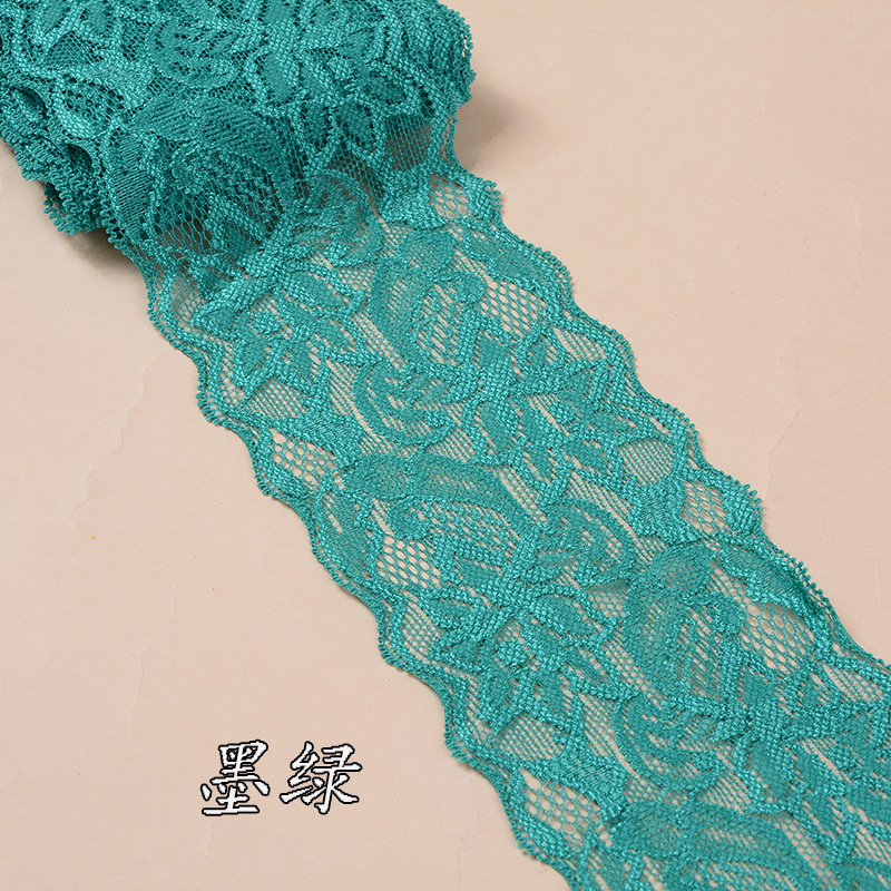 爆款氨纶花边弹力蕾丝花边服装辅料内衣辅料婚纱针织材料厂家直供