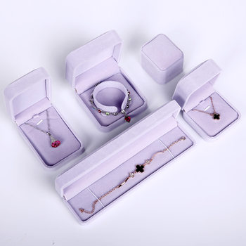 Flannel Jewelry Box Necklace Pendant Box Ring Ear Nail Box Bracelet Bracelet Box Wholesale