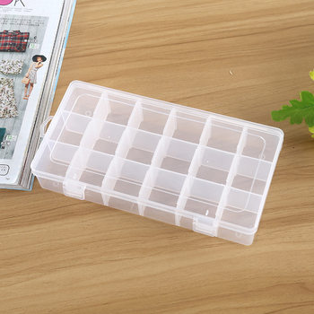 18-Grids Detachable Transparent Plastic Storage Box Beaded Jewelry Nail Art Sample Components Hardware Tool Storage Box
