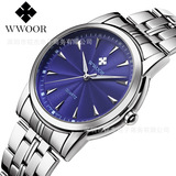 WWOOR Hold Love 8028 мужские кварцевые часы со стальным ремешком, водонепроницаемые простые деловые мужские часы, мужские часы для внешней торговли