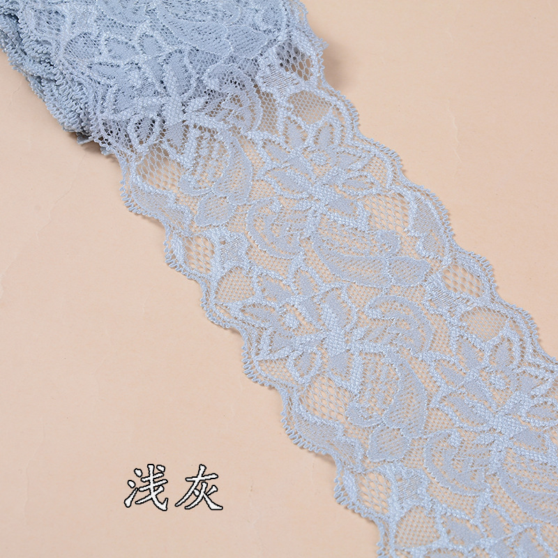 爆款氨纶花边弹力蕾丝花边服装辅料内衣辅料婚纱针织材料厂家直供