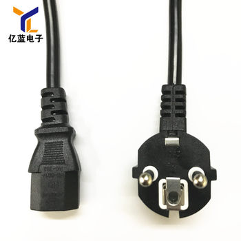 Billion blue supply 1.5 meters 3*1.5 square European product tail European standard plug three-core connection line European gauge power cord
