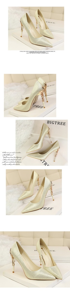 Giày cao gót nữ mũi nhọn gót mảnh thanh lịch phối lụa satin — Bạc (đặc biệt PU), Màu đen, Màu đỏ, Màu đỏ cam
