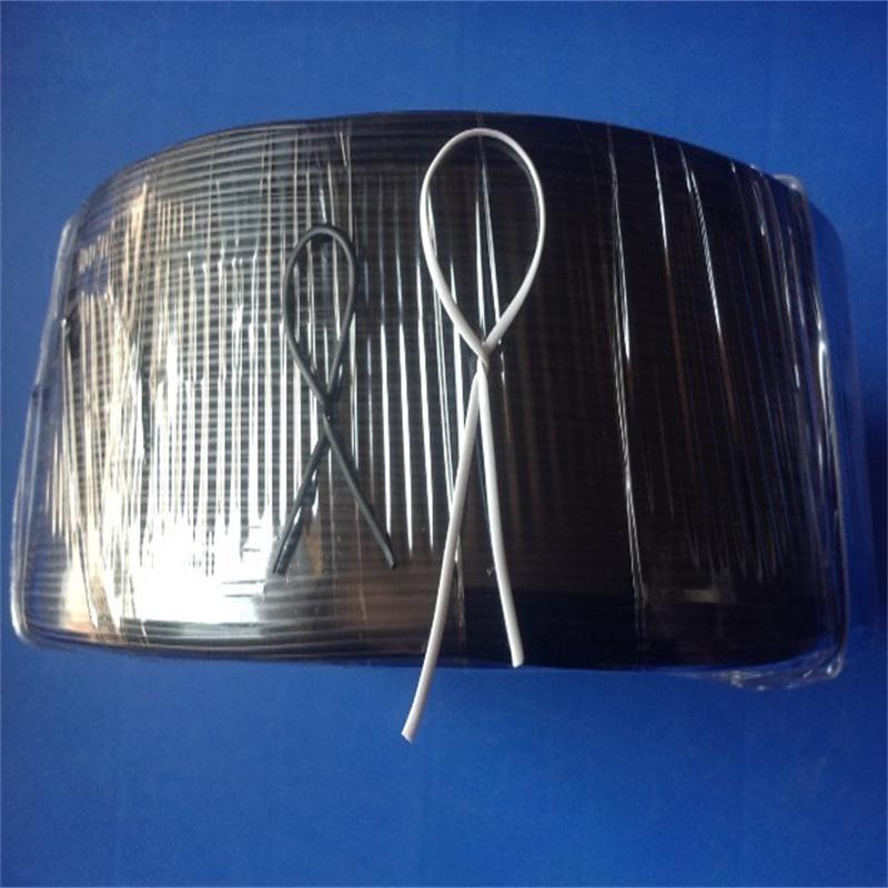 [Factory Wholesale] Black and White 0.45mm Flat Oval Wrapping Tie Tape 2mm Electro-galvanized Coating Tie Wire