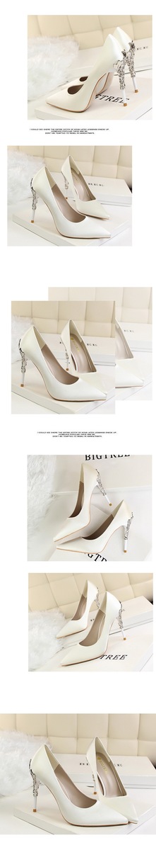 Giày cao gót nữ mũi nhọn gót mảnh thanh lịch phối lụa satin — Bạc (đặc biệt PU), Màu đen, Màu đỏ, Màu đỏ cam