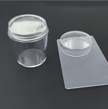 Factory wholesale 4cm silicone large seal nail printing tool nail art transparent stamped set