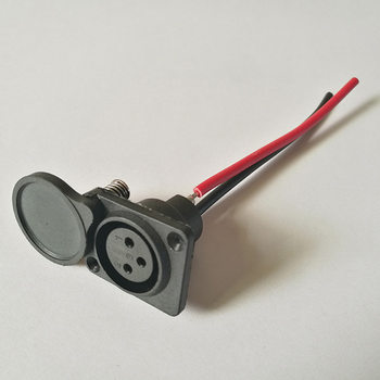 Electric Vehicle Lithium Battery Xlr Charging Stand Round Hole with Cover Male and Female Set of Charging Port Battery Car Repair Accessories