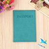Factory wholesale English plain pu leather passport passport book bright multi-functional document protection cover