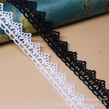 High quality 2cm milk silk water soluble lace embroidery lace lace DIY wedding lace factory