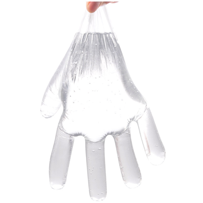 Household disposable plastic transparent gloves removable boxed kitchen baking household hygiene thickened food film