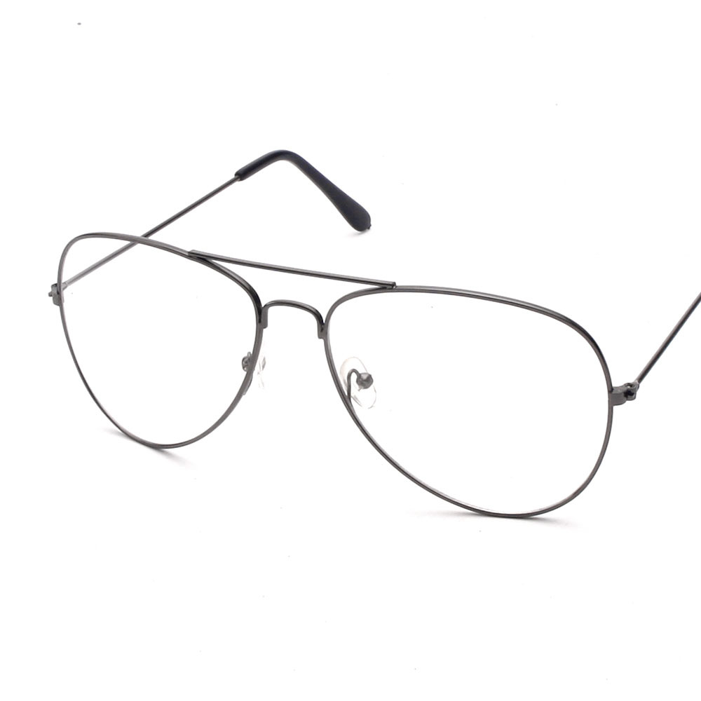 European and American big frame trendy flat mirror retro Jindian metal glasses frame aviator goggles frame 3026