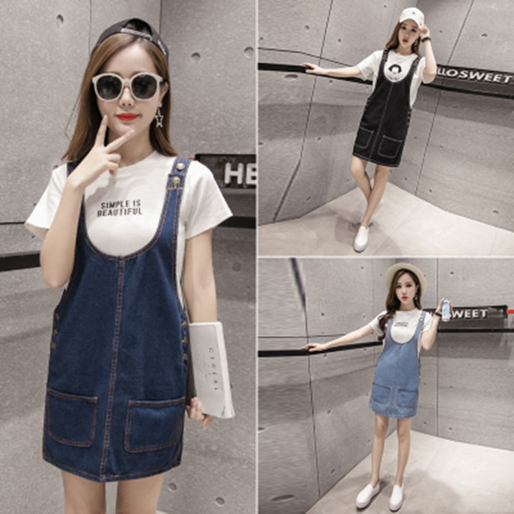 Plus Size Denim Overall Dress for Women Stylish and Flattering Design Casual Wear for Everyday Use Wholesale Available