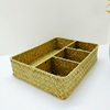 Pastoral Style Seagrass Woven Storage Basket Without Lid Office Desk Sundry Storage Basket Handmade Home Storage Basket