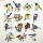 Наклейки для одежды, клей для утюга, горячие нашивки, наклейки-нашивки, вышивка, коллекция вышивок, наклейки для ткани, аксессуары для трансграничных поделок с птицами mini 15