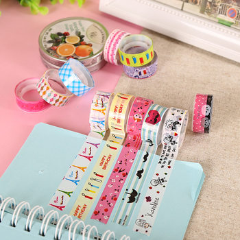 Korean creative cartoon small tape handmade DIY color office supplies kawaii tape stationery prize wholesale