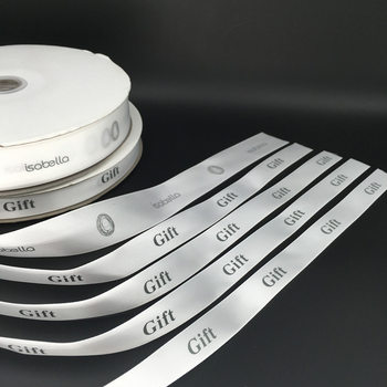 Factory wholesale printing ribbon custom printing letter logo gift packaging ribbon printing polyester ribbon diycmm