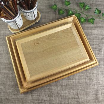 Factory Direct High Quality Log Japanese Tray Coffee Tray Dinner Plate Rectangular Tea Tray Original Color Wooden Tray