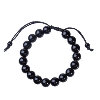 wish AliExpress Explosive Men's Obsidian Fitness Bracelet Crystal Bracelet Bead Bracelet