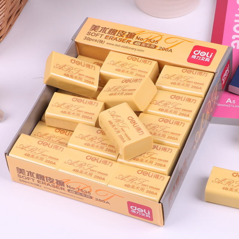 Deli 7535 Eraser Test 4B Rubber Art Drawing 200A Large Sketch Rubber Office Student Stationery