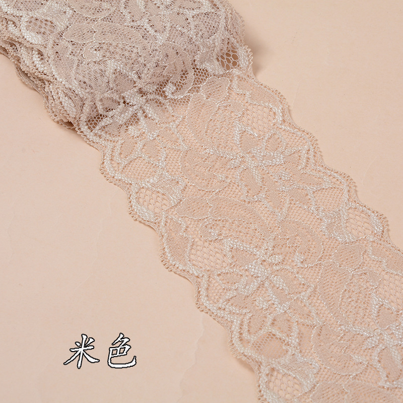 爆款氨纶花边弹力蕾丝花边服装辅料内衣辅料婚纱针织材料厂家直供