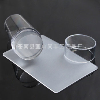 Manufacturer Ready Stock Wholesale Covered Nail Art Transparent Seal Set DIY Printing Tools Transparent Silicone Printing Head