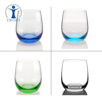 Spot artificial glass cup fashion color Cup Hotel KTV wine cup tea cup factory wholesale blue mouth Cup
