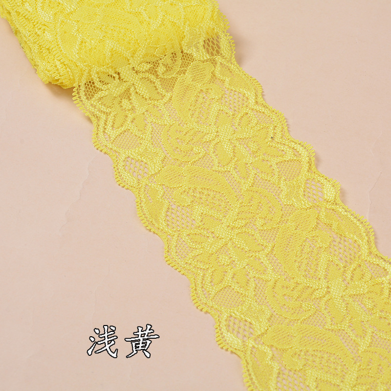 爆款氨纶花边弹力蕾丝花边服装辅料内衣辅料婚纱针织材料厂家直供