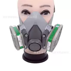 Lianyou 6200 Gas Mask Respirator with Activated Carbon for Spray Painting Chemical Handling Pesticide Application Odor Removal