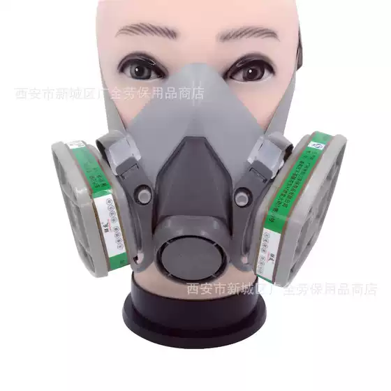 Lianyou 6200 Gas Mask Respirator with Activated Carbon for Spray Painting Chemical Handling Pesticide Application Odor Removal