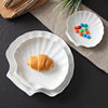 Ceramic Pure White Shell Plate and Dish Creative Shaped Plate Western Food Plate Home Breakfast Plate Dim Pot Hotel Tableware
