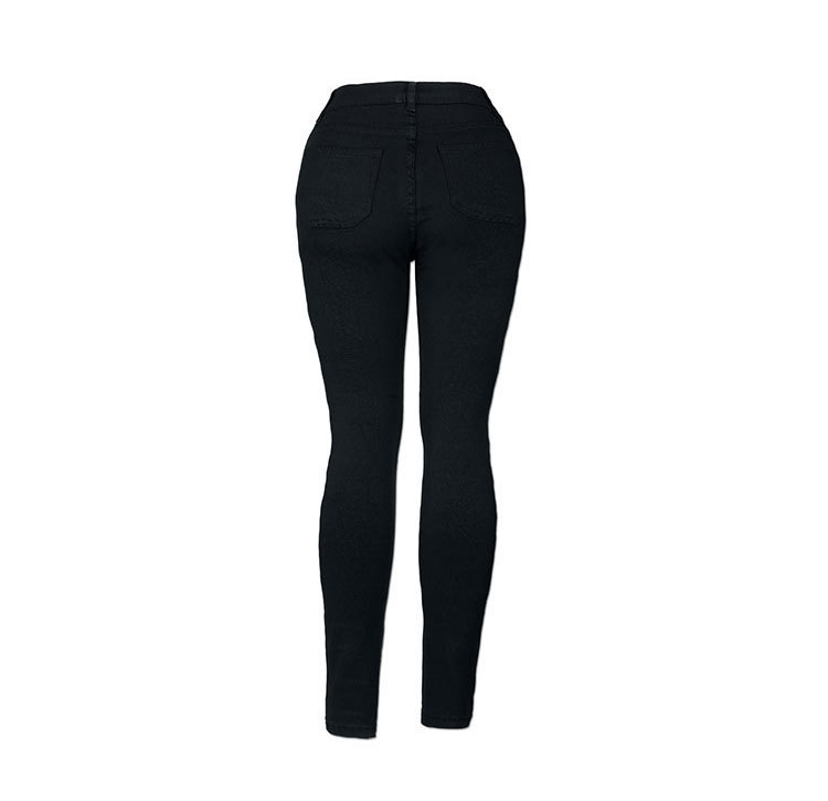 High Waisted Ripped Skinny Jeans Stretchy Fabric Trendy Design Casual Wear Wholesale Available