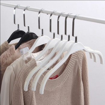 High-grade flat hook plastic non-slip hanger imitation wood plywood clothing store clothing hanger wholesale simple ladies hanger