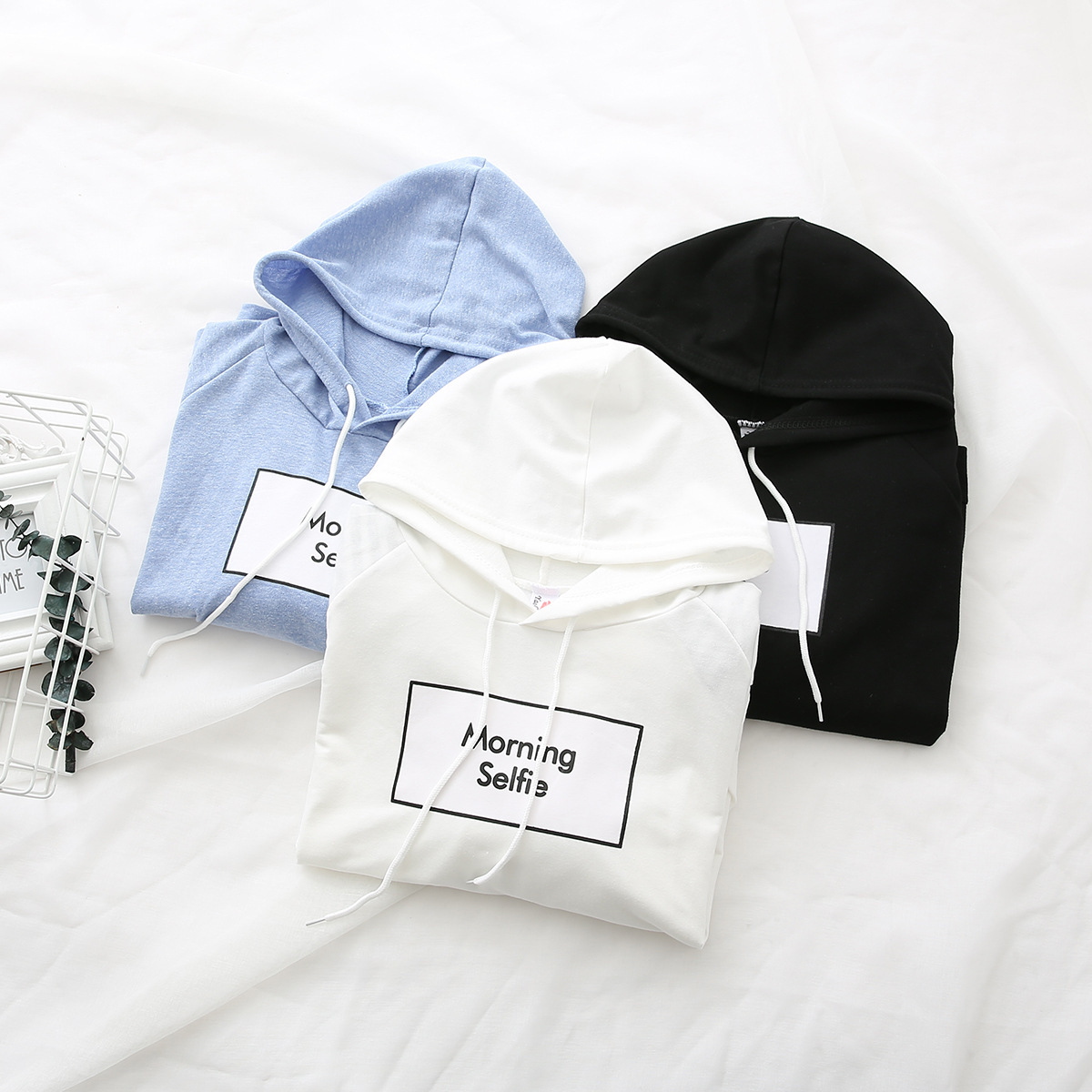 2017 Thu mùa đông mới theo phong cách gió luồn lỏng hai miếng sọc áo tay áo trùm đầu trùm đầu người phụ nữ bán buôn