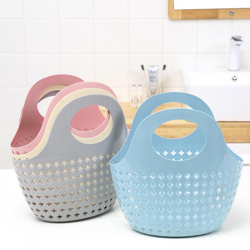 Portable Basket Soft Bath Basket Storage Basket Bath Plastic Bath Basket Storage Basket Bath Basket Bathroom Bath Frame