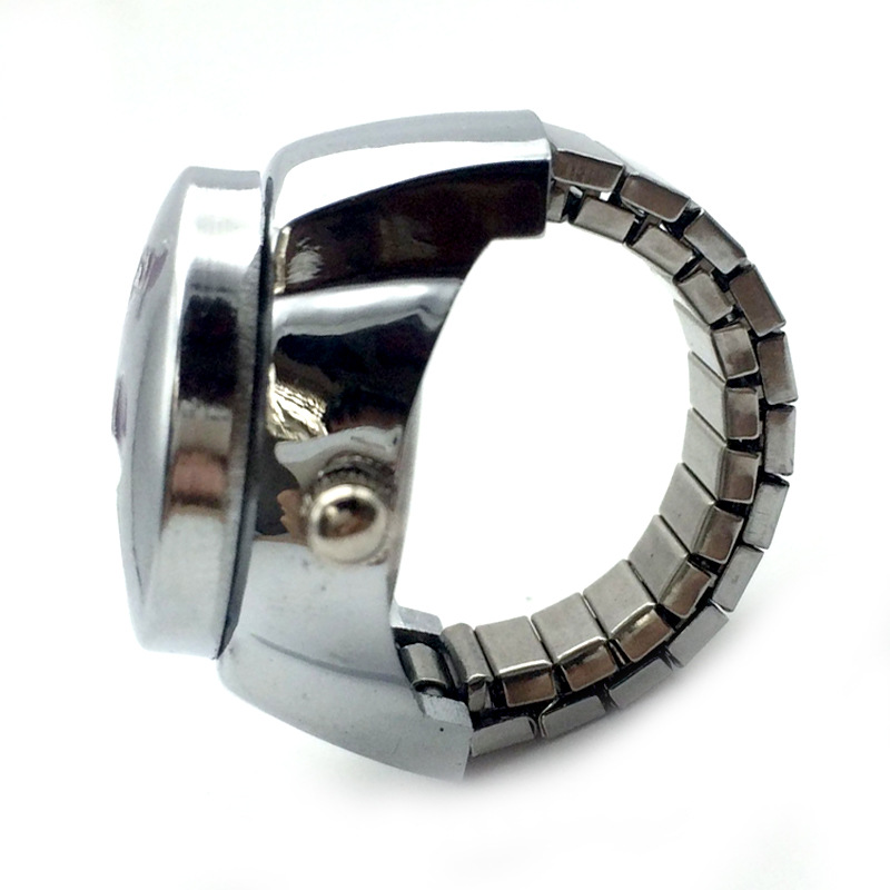 一件代发跨境专供外贸欧式翻盖亚克力宝石石英戒指女性手指表