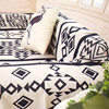 Geometric Rhombus Sofa Towel Pure Cotton European Style Double-Sided Sofa Cushion Four-Season Table Cloth Coffee Table Blanket Sofa Fabric Thread Blanket