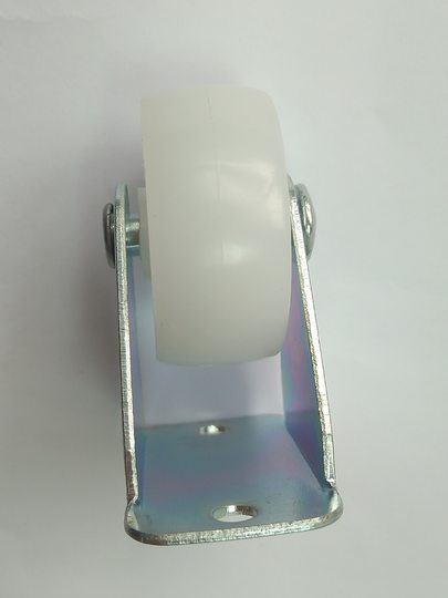 Factory wholesale 1.25 inch White PP directional casters light fixed plastic furniture wheels