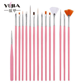 Nail Pen Set 15 Set Nail Art Painted Line Brush Flower Light Therapy Point Drill Nail Art Tools Wholesale