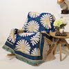 Factory direct double-sided jacquard cotton blanket foreign trade export flower sofa towel shop blanket thick ethnic style