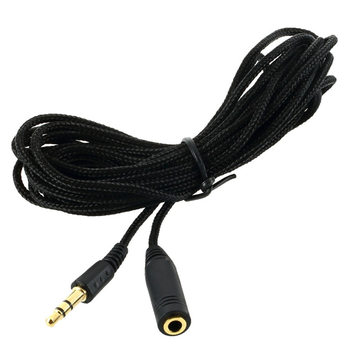 Extension line black wiring gold-plated 3 m extension line MP3 headphones computer extension audio line 3.5mm braided line