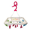 Anyi multi-functional plastic thickened square drying rack windproof multi-clip underwear socks drying rack hanger wholesale