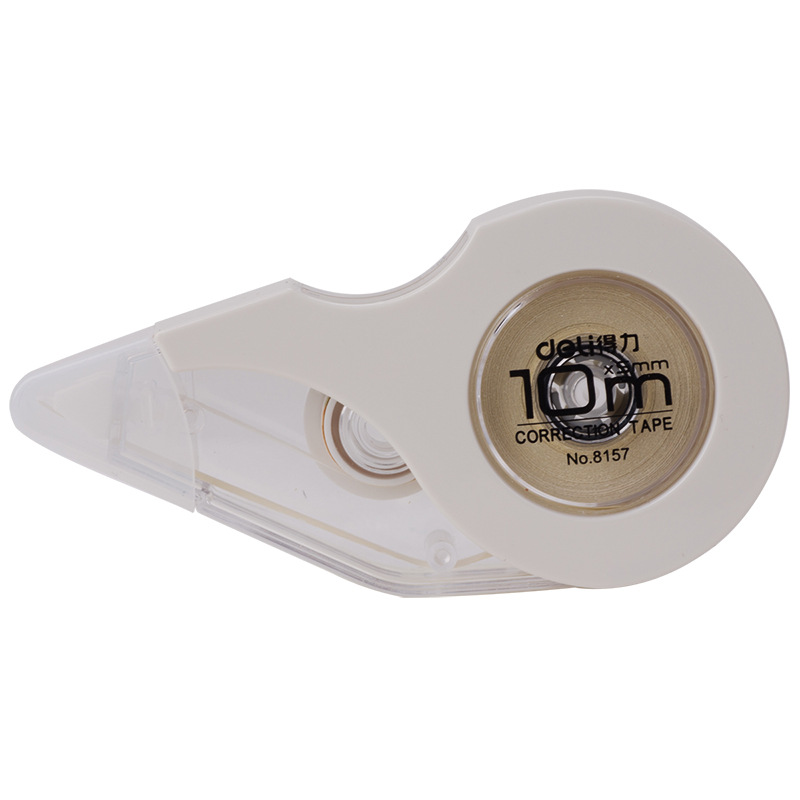 Deli 8157 correction tape correction fluid large capacity correction tape beige with core student supplies 10m