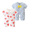 Newborn Baby Summer Clothes 0-3 Months Baby Hakayama Thin Body Clothes 6 Pure Cotton Short Sleeve Newborn Clothes Summer