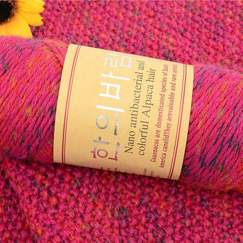 Alpaca wool wholesale men's and women's knitted coat scarf mohair stick needle and thread hand-woven scarf wool free shipping