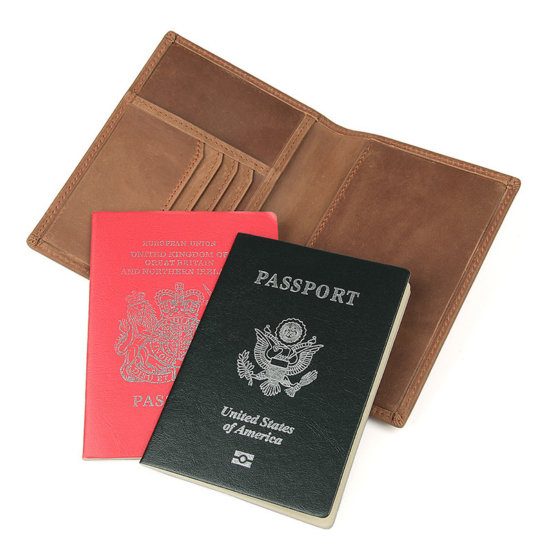 Hộ chiếu da bò cao cấp đa năng chống quét RFID