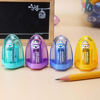 Candy color long stand 132 pencil sharpener geometric creative pencil sharpener environmentally friendly plastic pencil sharpener gift