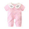 Newborn Baby Summer Clothes 0-3 Months Baby Hakayama Thin Body Clothes 6 Pure Cotton Short Sleeve Newborn Clothes Summer