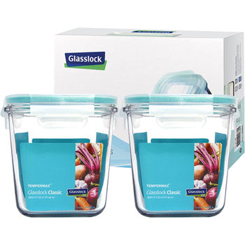 GLAsslock KoreA Imported Tempered GLAss Crisper SeAled Box Moisture-proof Milk Powder CAn Gift Box Set GL43A