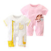 Newborn Baby Summer Clothes 0-3 Months Baby Hakayama Thin Body Clothes 6 Pure Cotton Short Sleeve Newborn Clothes Summer